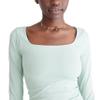 Aeropostale Seriously Soft Sculpt Square Neck Long Sleeve Top, Blue Haze, Small view 3