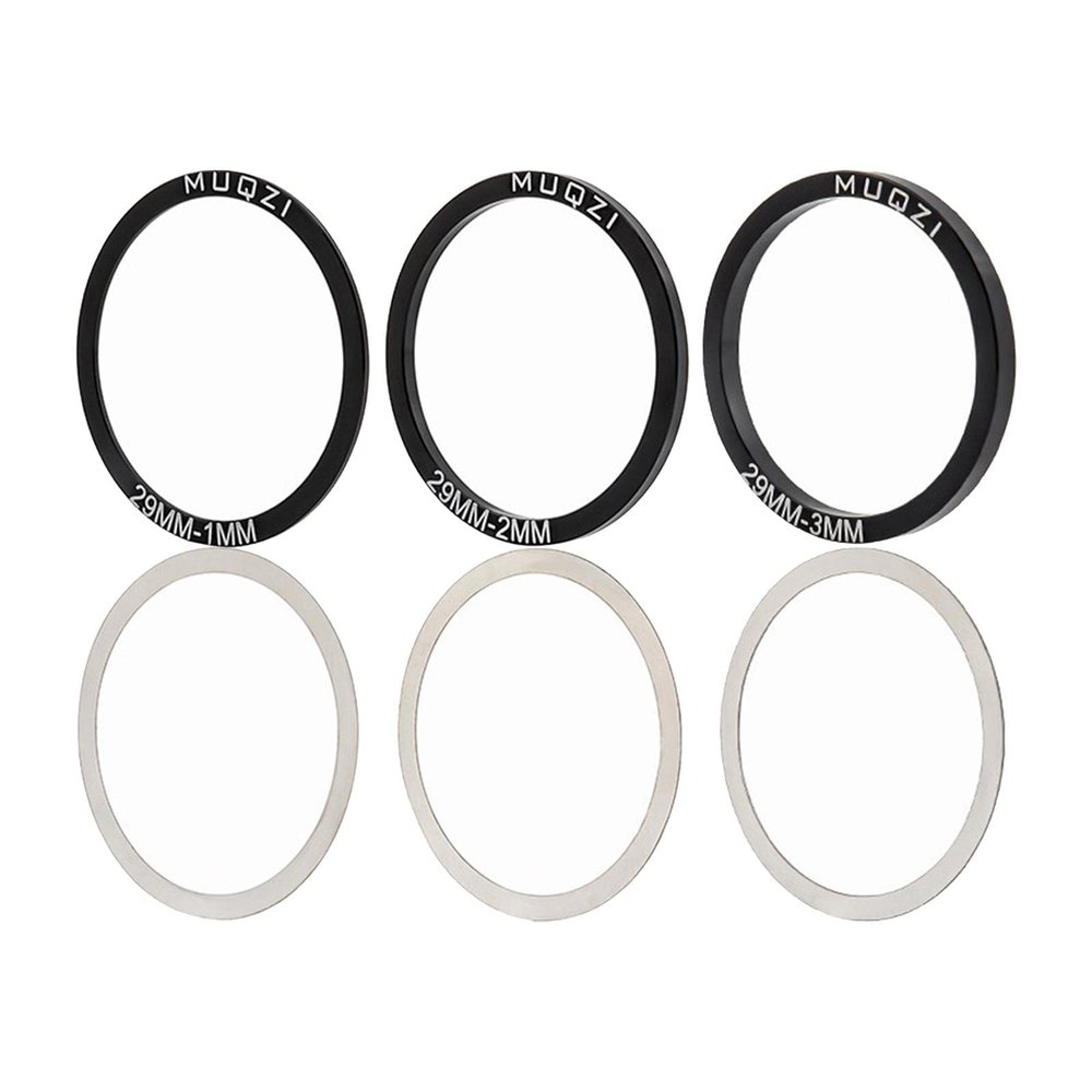 Bike Bottom Bracket Spacer Kit - 6 Pieces, 29mm