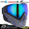 Maddog Dye i5 Thermal Dual-Pane Anti-Fog Lens Paintball Airsoft Mask Goggle System Combo with Microfiber Storage Bag | High Performance Safety Certified Protection - Barney - Purple/Grey/Black view 2
