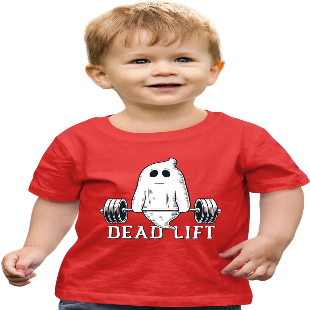 5T Red Toddler Dead Lift Funny Ghost Deadlifting Halloween Gym Toddler T-Shirt