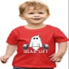 5T Red Toddler Dead Lift Funny Ghost Deadlifting Halloween Gym Toddler T-Shirt view 1