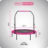 HolaHatha Foldable Mini Trampoline Fitness Rebounder for Home Gym Workouts  with 5-Level Adjustable Handle, Heavy-Duty Steel Frame, Portable Design, and Supports up to 440 Pounds view 2