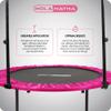 HolaHatha Foldable Mini Trampoline Fitness Rebounder for Home Gym Workouts  with 5-Level Adjustable Handle, Heavy-Duty Steel Frame, Portable Design, and Supports up to 440 Pounds view 4