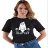 5X-Large Black Mens Dead Lift Funny Ghost Deadlifting Halloween Gym T-Shirt view 3