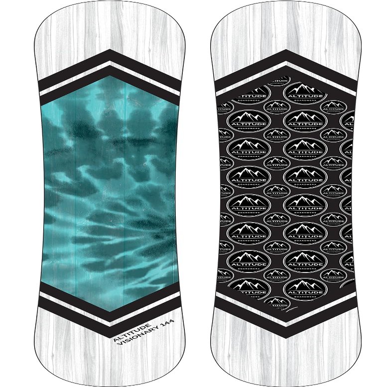 Altitude Women's Visionary Snowboard (Rocker Camber Rocker) (Turquoise, 149CM)