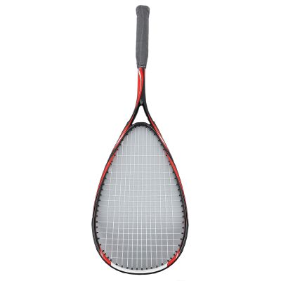 CCYLEZ Student Squash Racket Beginner Lightweight Carbon Fiber Transparent String Oversized Handle for Courts Parks Schools Red