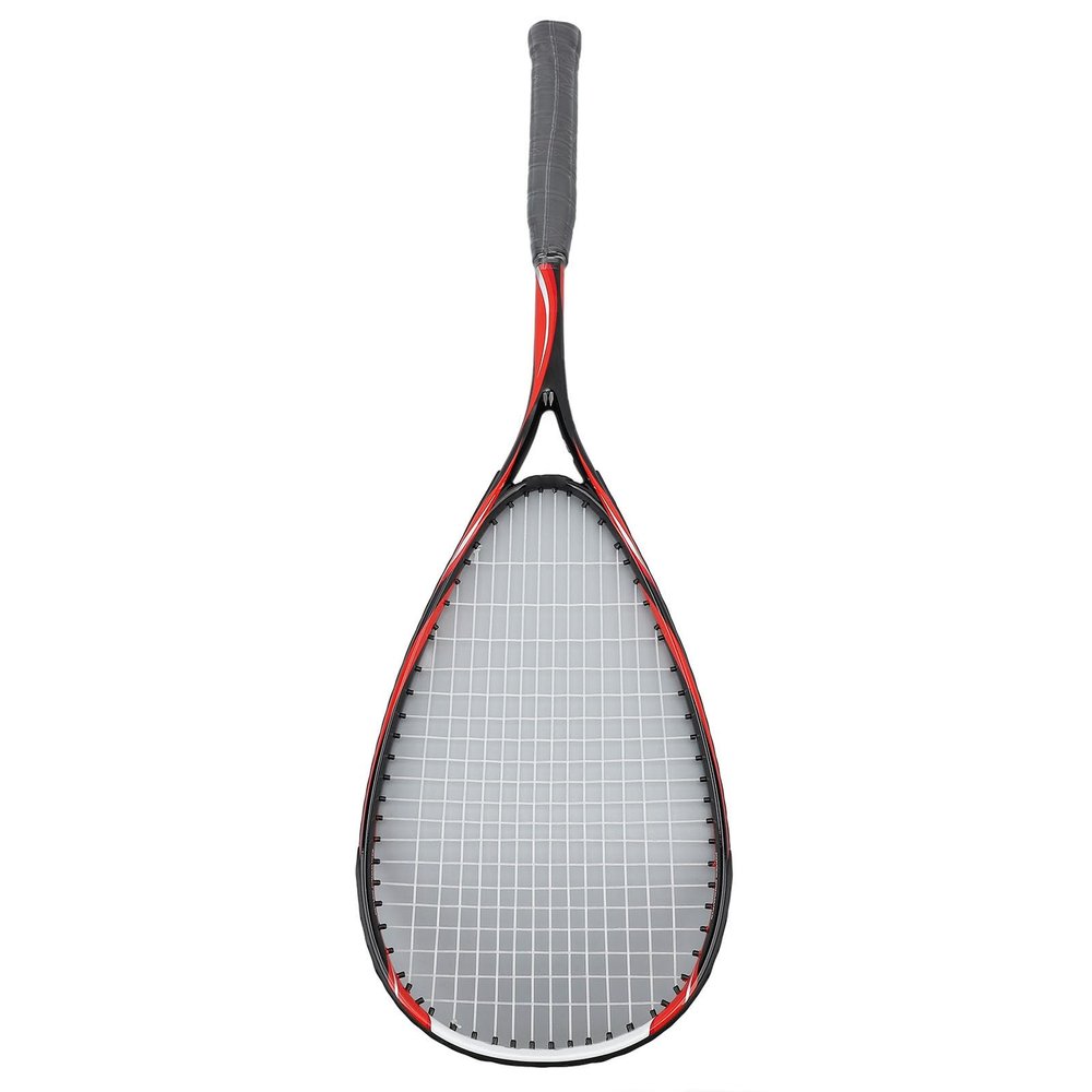 CCYLEZ Student Squash Racket Beginner Lightweight Carbon Fiber Transparent String Oversized Handle for Courts Parks Schools Red