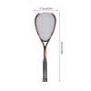 CCYLEZ Student Squash Racket Beginner Lightweight Carbon Fiber Transparent String Oversized Handle for Courts Parks Schools Red view 2