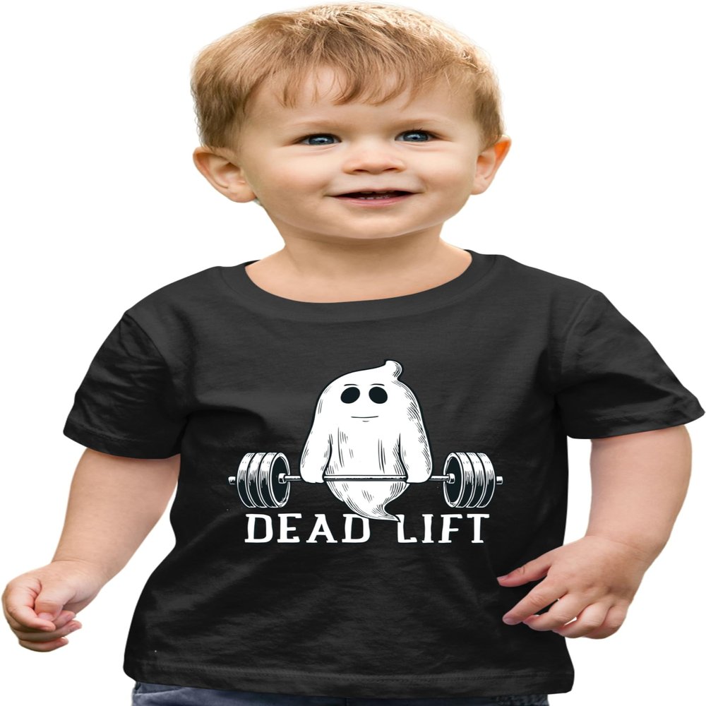 2T Black Toddler Dead Lift Funny Ghost Deadlifting Halloween Gym Toddler T-Shirt