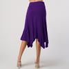 Fashionazzle Women's Flowy Handkerchief Hemline Midi Skirt (US, Alpha, Medium, Regular, Regular, WS01-Purple) view 2