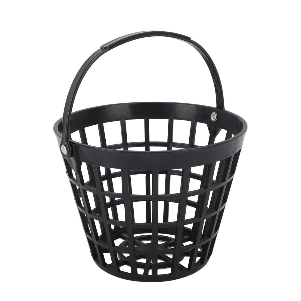 CCYLEZ Golf Ball Holder, Large Capacity Nylon Plastic Black Golf Ball Contain Basket for Outdoor Sports (Holds Up to 25pcs)