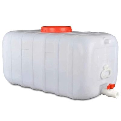WAZHOU 25L/50L/100L/150L/200L /300L Thick Plastic Water Tank,Water Container,Emergency Water Barrel Container with Spigot,Outdoor Hiking Hurricane Emergency Water Tank(50l)