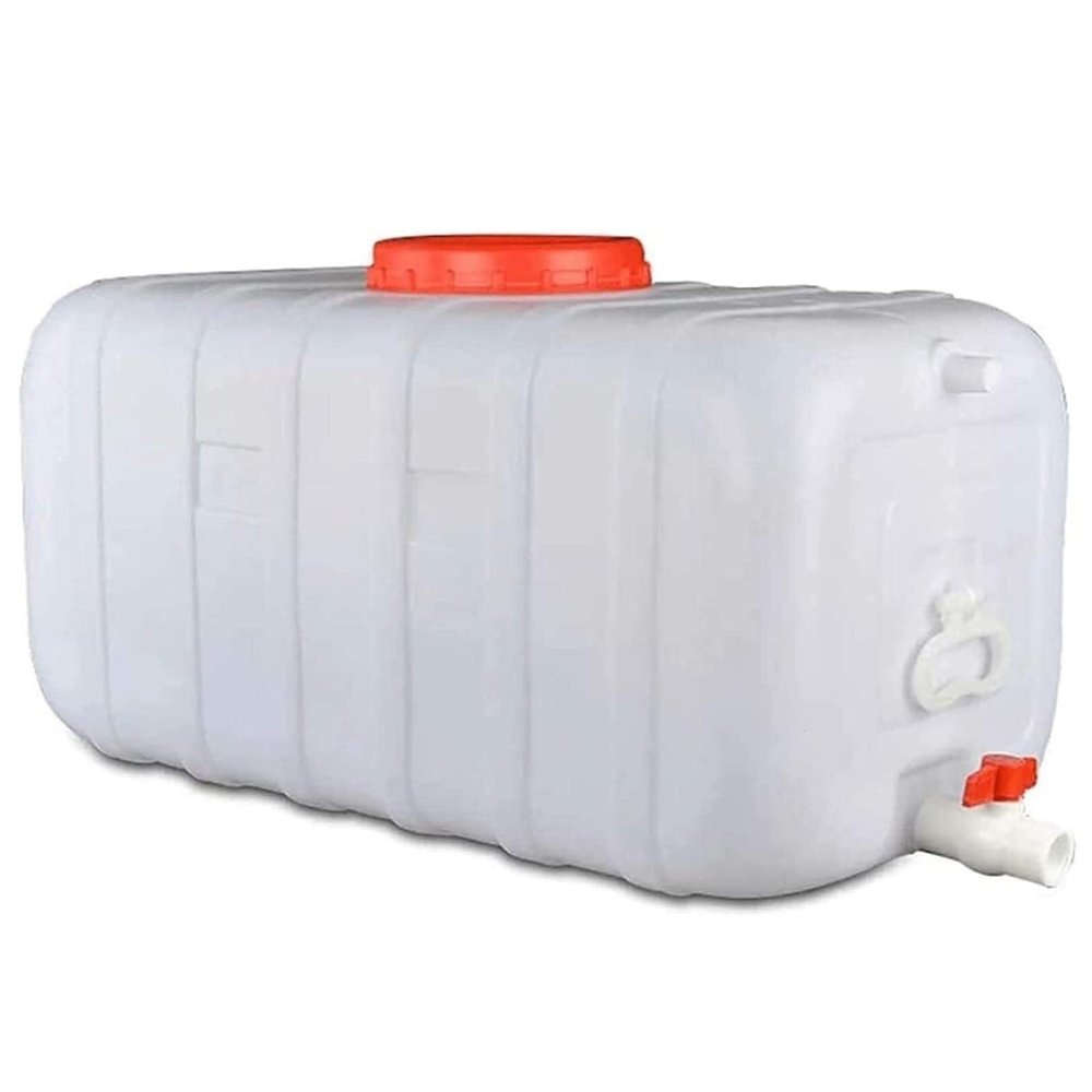 WAZHOU 25L/50L/100L/150L/200L /300L Thick Plastic Water Tank,Water Container,Emergency Water Barrel Container with Spigot,Outdoor Hiking Hurricane Emergency Water Tank(50l)