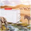 WAZHOU 75 Liters Large Capacity Bucket Horizontal Square Water Storage Tank Horizontal Water Tank with Lid Food Grade Plastic Bucket with Cover and Valve Camping Water Storage Carrier Water Tank view 3