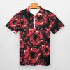 Queen of Hearts Playing Cards Men's Polo Shirts Casual Short Sleeve Tops Zippered Golf Polo Shirts M view 2