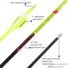 limaity 32 Inch Archery Target Arrows Hunting Pure Carbon Practice Arrows ID4.2mm Spine 400-1000 for Recurve Bow & Longbow & Compound Bow (12, 2 Fluorescent Yellow 1 White, Spine 1000) view 2