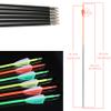 limaity 32 Inch Archery Target Arrows Hunting Pure Carbon Practice Arrows ID4.2mm Spine 400-1000 for Recurve Bow & Longbow & Compound Bow (12, 2 Fluorescent Yellow 1 White, Spine 1000) view 3