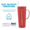 Decorvo NCAA 20 oz. Stainless Steel Tumbler with Handle - Officially Licensed Double Walled Insulated Roadie with Slide Lid and Straw (Iowa St - Red) view 3
