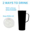 Decorvo NCAA 20 oz. Stainless Steel Tumbler with Handle - Officially Licensed Double Walled Insulated Roadie with Slide Lid and Straw (Alabama Logo - White) view 4