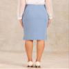 Allegra K Wear to Work Pencil Skirts for Women's Business Knee Length High Waist Bodycon Suit Skirt X-Small Grey Blue view 3