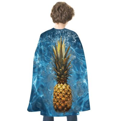 LFDSEPYM Halloween Cape, Pineapple in The Pool Printed Cosplay Red Cape Costume Party Capes Halloween Cloak for Adults Women