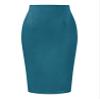 Allegra K Wear to Work Pencil Skirts for Women's Business Knee Length High Waist Bodycon Suit Skirt Small Blue Green view 1