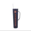 Decorvo NCAA 20 oz. Stainless Steel Tumbler with Handle - Officially Licensed Double Walled Insulated Roadie with Slide Lid and Straw (Auburn text - Navy) view 1