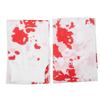plplaaoo 1 Pair Blood Stockings Bloody High Socks Scary Blood Socks, Polyester Fabric Material Comfortable White and Red Realistic Blood Costume Socks Halloween Party Cosplay Costume view 2