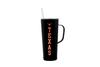 Decorvo NCAA 20 oz. Stainless Steel Tumbler with Handle - Officially Licensed Double Walled Insulated Roadie with Slide Lid and Straw (Texas text - Black) view 1