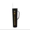 Decorvo NCAA 20 oz. Stainless Steel Tumbler with Handle - Officially Licensed Double Walled Insulated Roadie with Slide Lid and Straw (Missouri - Black) view 1