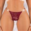 Banamic Women G-String Thongs Underwear Breathable Sexy Underwear Panties Wine Red view 2
