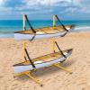 CheriMuMu Kayak Storage Rack, Heavy-Duty Double Kayak Storage Rack, Adjustable Kayak Hanger Holder, Free Standing Storage Rack for Two Kayak, SUP, Canoe and Paddleboard, Indoor Outdoor or Garage view 2