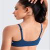 CRZ YOGA Girls Butterluxe Adjustable Spaghetti Strap Sports Bra - Yoga Athletic Casual Scoop Neck Crop Padded Kids Teen French Navy Medium view 4