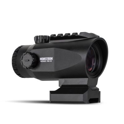 Monstrum Ruckus Pro 4X Prism Scope with Piggyback Mount and Shake Awake | BDC Reticle