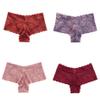 Womens Sexy Mesh Lace Thongs Plus Size High Waist Seamless Breathable Panties Underwear(Red+Purple+Pink+Brown,3XL) view 1