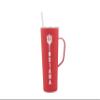 Decorvo NCAA 20 oz. Stainless Steel Tumbler with Handle - Officially Licensed Double Walled Insulated Roadie with Slide Lid and Straw (Indiana text - Red) view 1