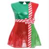 Alvivi Women's Shiny Sequins Contrast Striped Xmas Dance Dress Christmas Adult Santa Dress Costume Green Large view 3