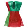 Alvivi Women's Shiny Sequins Contrast Striped Xmas Dance Dress Christmas Adult Santa Dress Costume Green Large view 4