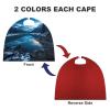 LFDSEPYM Halloween Cape, Moraine Lake in A Starry Winter Night Printed Cosplay Red Cape Costume Party Capes Halloween Cloak for Adults Women view 3