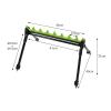 2-Section Telescopic Fishing Rod Holder with 4-Leg Stable Base, 8-Rig Capacity, Portable Zinc Alloy Fishings Rod Stand for Bank Boat Fishing, Lightweight Fishings Gear view 2