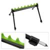 2-Section Telescopic Fishing Rod Holder with 4-Leg Stable Base, 8-Rig Capacity, Portable Zinc Alloy Fishings Rod Stand for Bank Boat Fishing, Lightweight Fishings Gear view 3