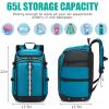 BISKLNDN Ski Boot Bag, 65L Ski Boot Travel Backpack for Ski Helmet, Goggles, Gloves, Skis, Snowboard & Accessories, Waterproof Ski Bag view 2