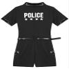 YONGHS Women's Police Officer Uniforms Cop Costume Policewoman Cosplay Costume Jumpsuits with Belt and Purse Black Medium view 4