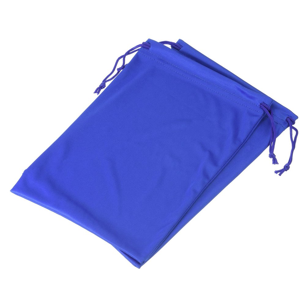 YOKIVE 2 Pcs Ski Goggle Bags, Sport Microfiber Snow Goggles Case Covers Storage Sleeves Drawstring Pouches for Sunglass Lens (Blue, 7.1"x10.6")