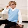 Boys Sweater Vest Kids Solid School Uniform Sleeveless Knit Sweaters Tops 5-14 Years Sky Blue view 2