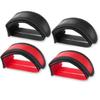 4 Pcs Bike Pedal Straps Adjustable Pedal Toe Clips Straps Tape for Fixed Gear Bike Anti-Slip Double Adhesive Bicycle Feet Straps for Fixed Gear, Road BMX, MTBRed+Black view 1