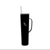 Decorvo NCAA 20 oz. Stainless Steel Tumbler with Handle - Officially Licensed Double Walled Insulated Roadie with Slide Lid and Straw (Florida St Logo - Black) view 1