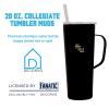 Decorvo NCAA 20 oz. Stainless Steel Tumbler with Handle - Officially Licensed Double Walled Insulated Roadie with Slide Lid and Straw (Florida St Logo - Black) view 3