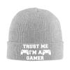 AIZBEGDLU Trust Me I'm A Gamer Beanie Hat Unisex Knit Hat Ski Stocking Cuffed Cap Gray view 1