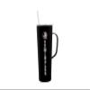 Decorvo NCAA 20 oz. Stainless Steel Tumbler with Handle - Officially Licensed Double Walled Insulated Roadie with Slide Lid and Straw (Florida St - Black) view 1